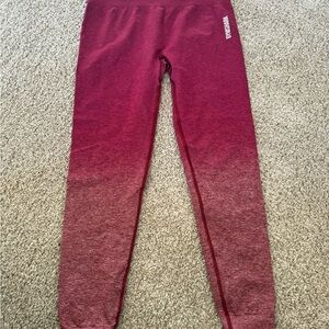 Gym shark Womens Ombre Leggings - red